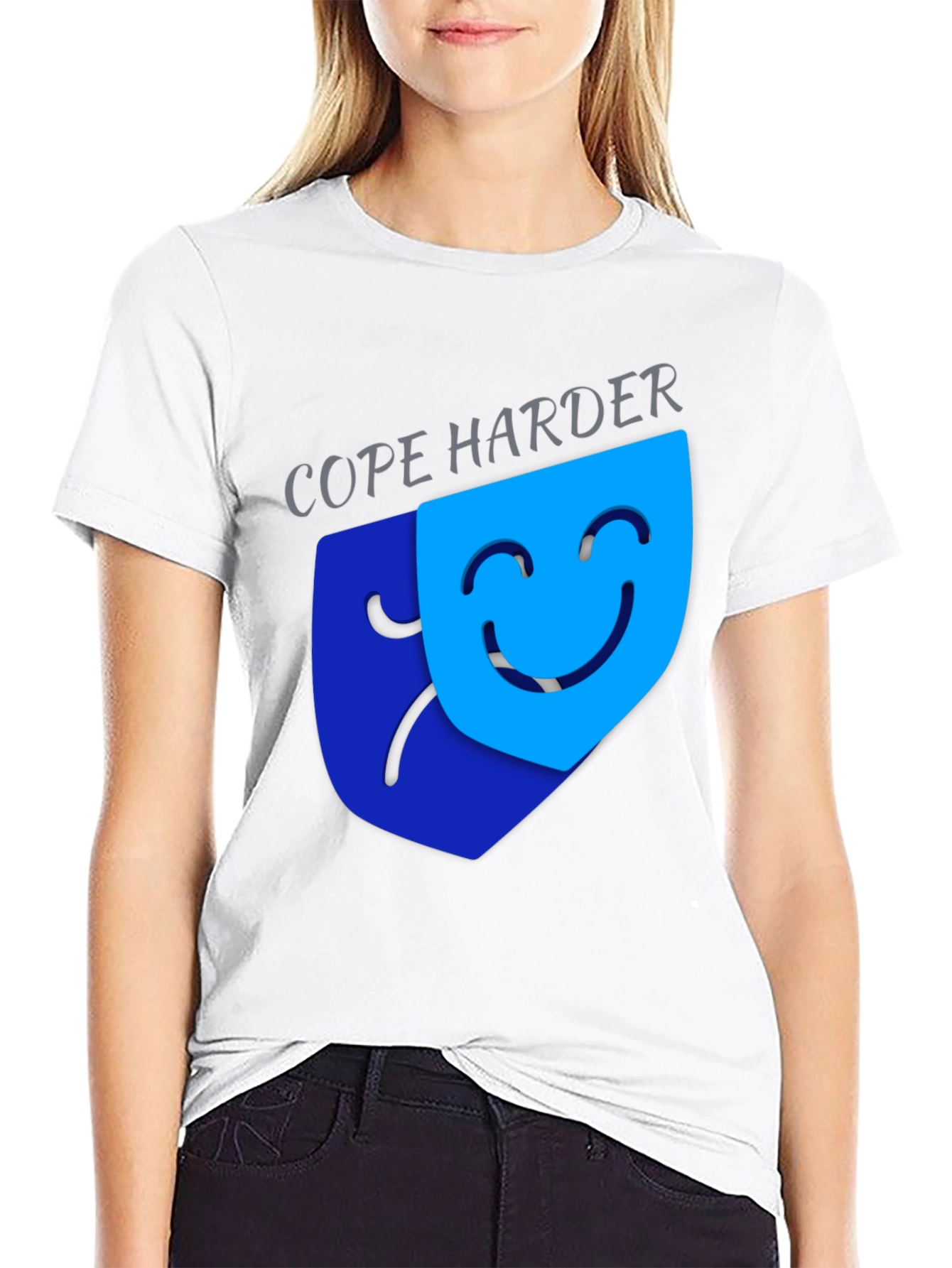 Cope Harder Graphic Tee - Dark Humor T-Shirt