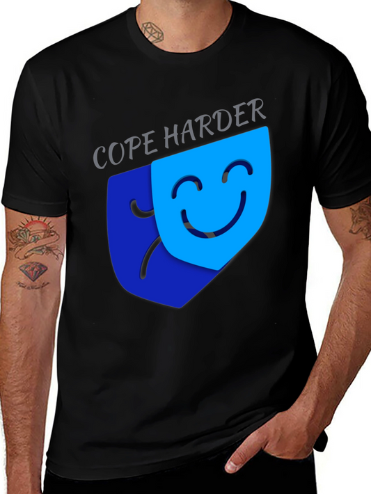 Cope Harder Graphic Tee - Dark Humor T-Shirt
