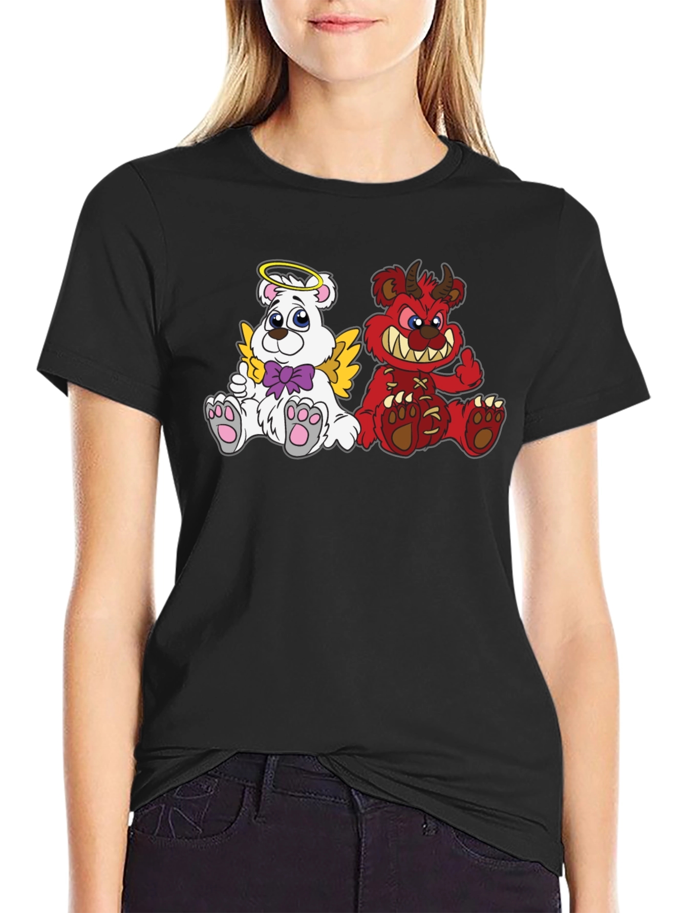 Angel Devil Bear T-Shirt