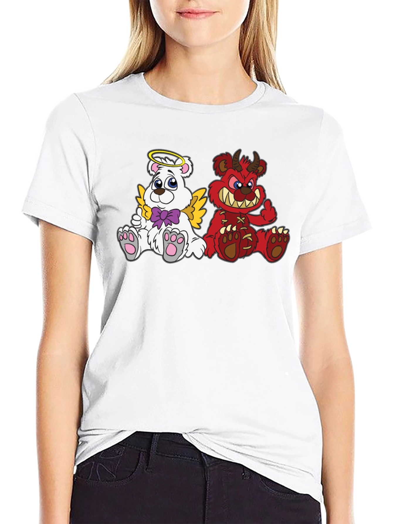 Angel Devil Bear T-Shirt