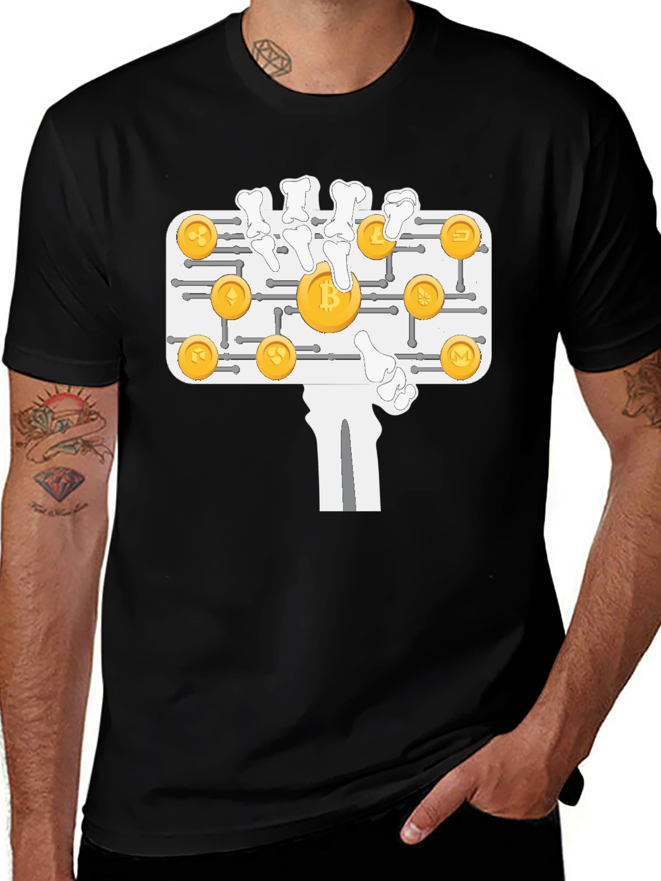 Crypto Skeleton Hand T-Shirt