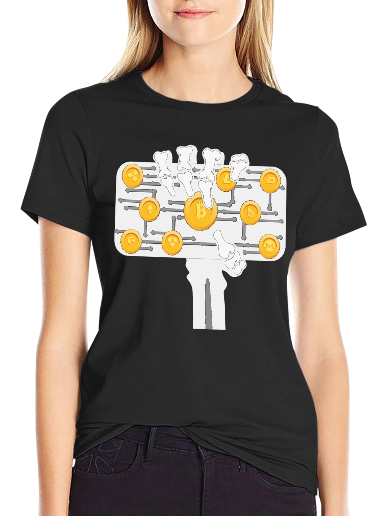 Crypto Skeleton Hand T-Shirt