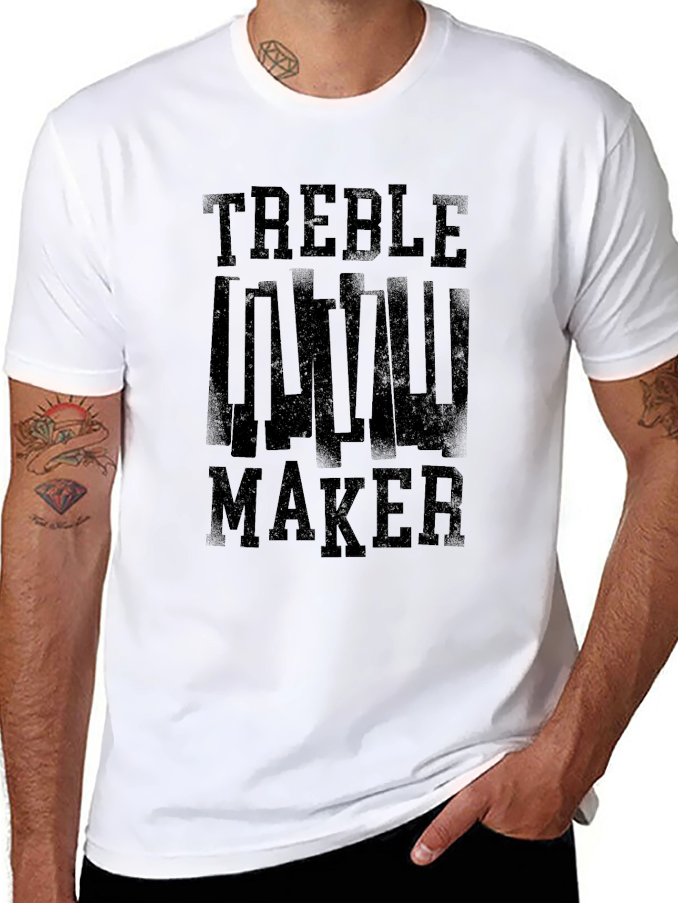 Treble Maker Graphic Black T-Shirt