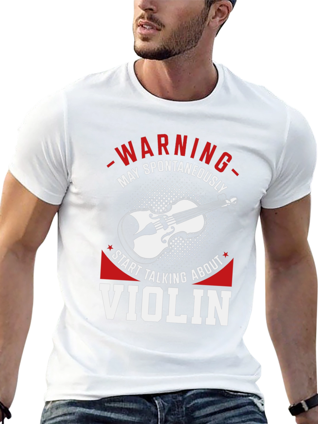 Warning May Spontaneously Talk About Violin T-Shirt
