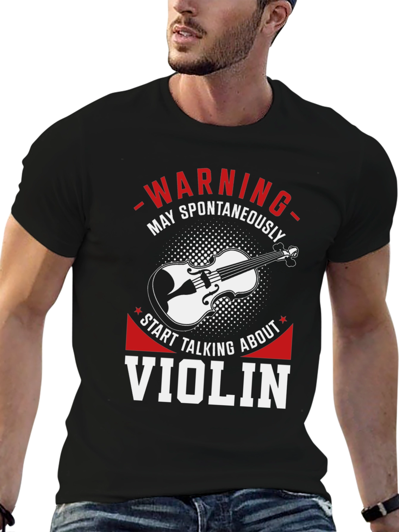 Warning May Spontaneously Talk About Violin T-Shirt