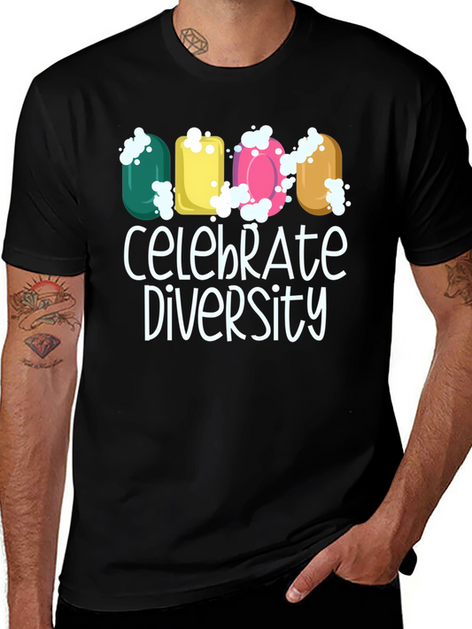 Celebrate Diversity T-Shirt - Colorful Soap Design