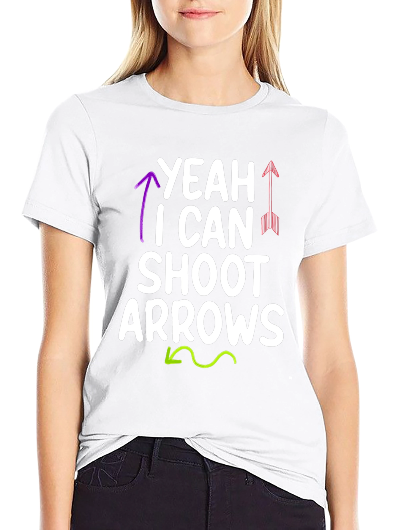 Yeah I Can Shoot Arrows Black T-Shirt