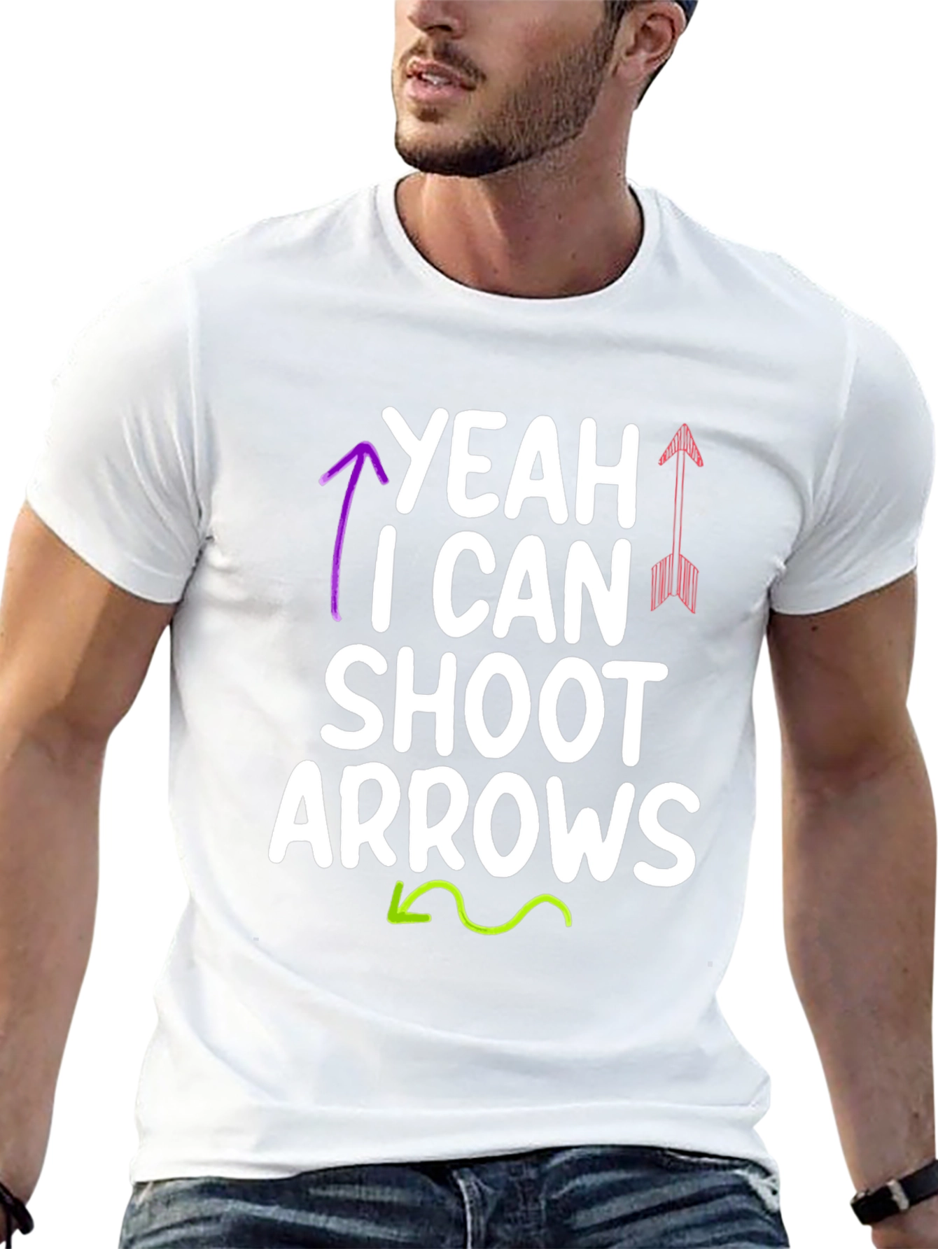 Yeah I Can Shoot Arrows Black T-Shirt