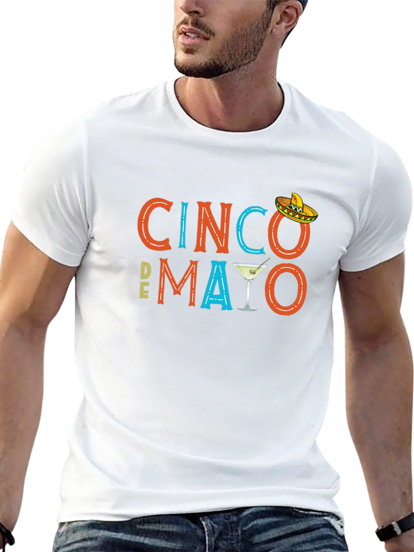 Cinco De Mayo Graphic Tee - Black Cotton Blend