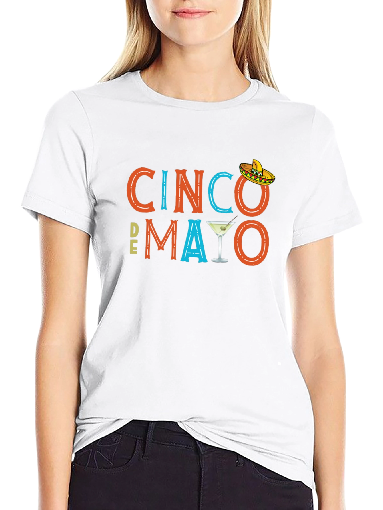 Cinco De Mayo Graphic Tee - Black Cotton Blend