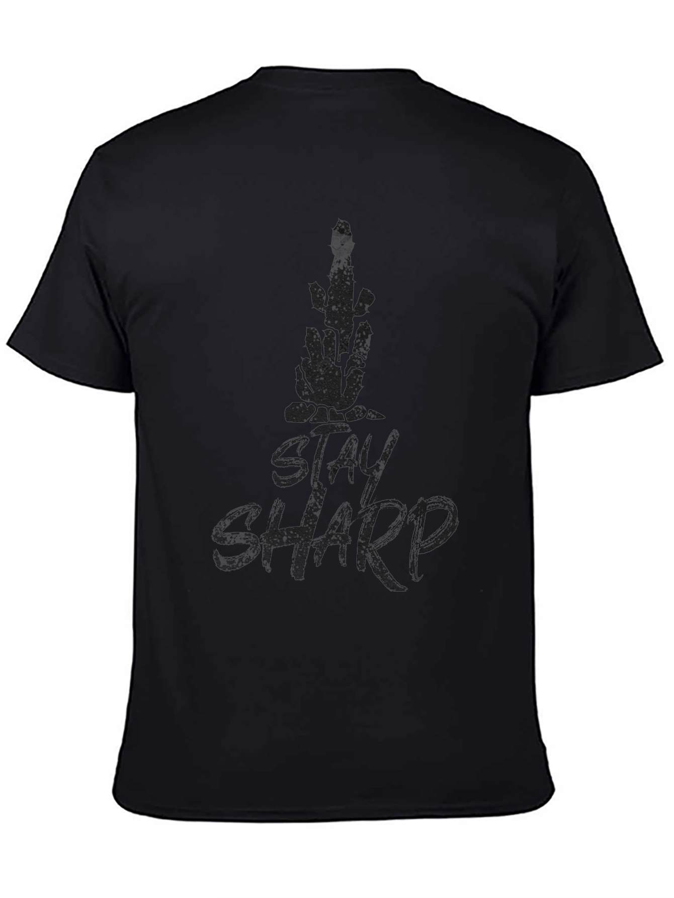 Stay Sharp Skeleton Hand Graphic T-Shirt