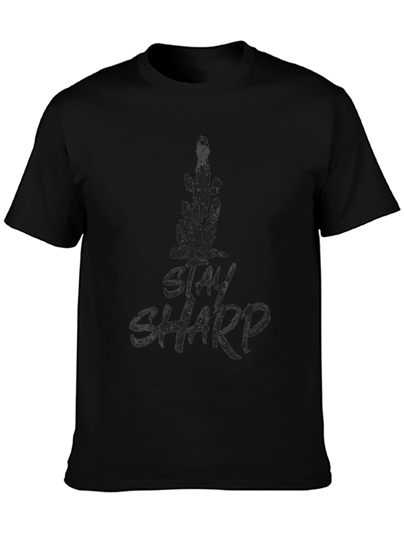 Stay Sharp Skeleton Hand Graphic T-Shirt