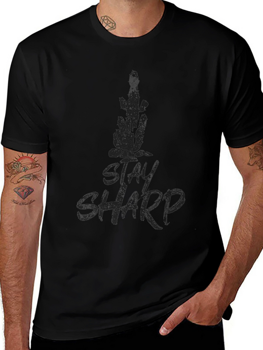 Stay Sharp Skeleton Hand Graphic T-Shirt