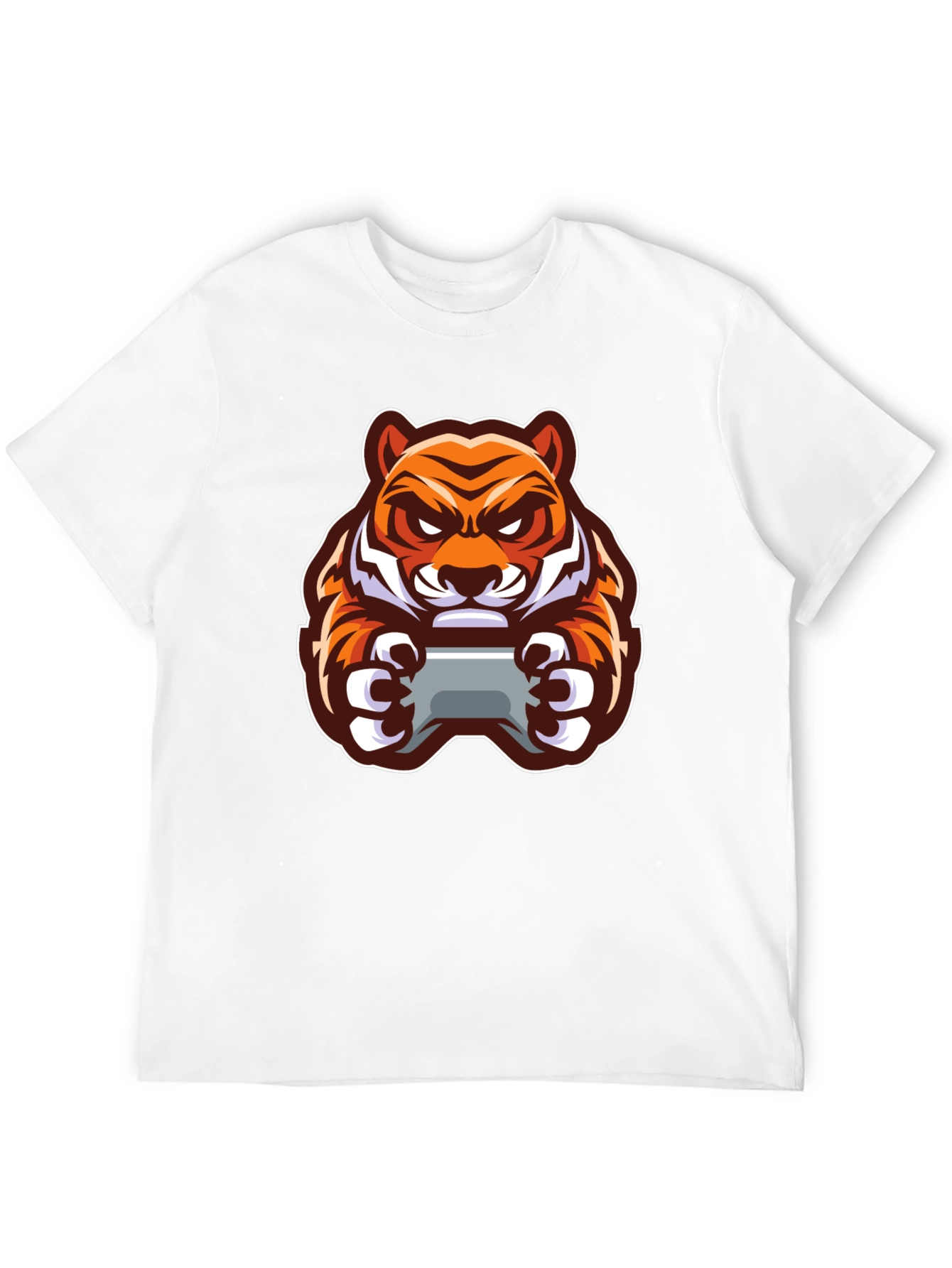 Tiger Gamer Black T-Shirt - Cool Graphic Tee
