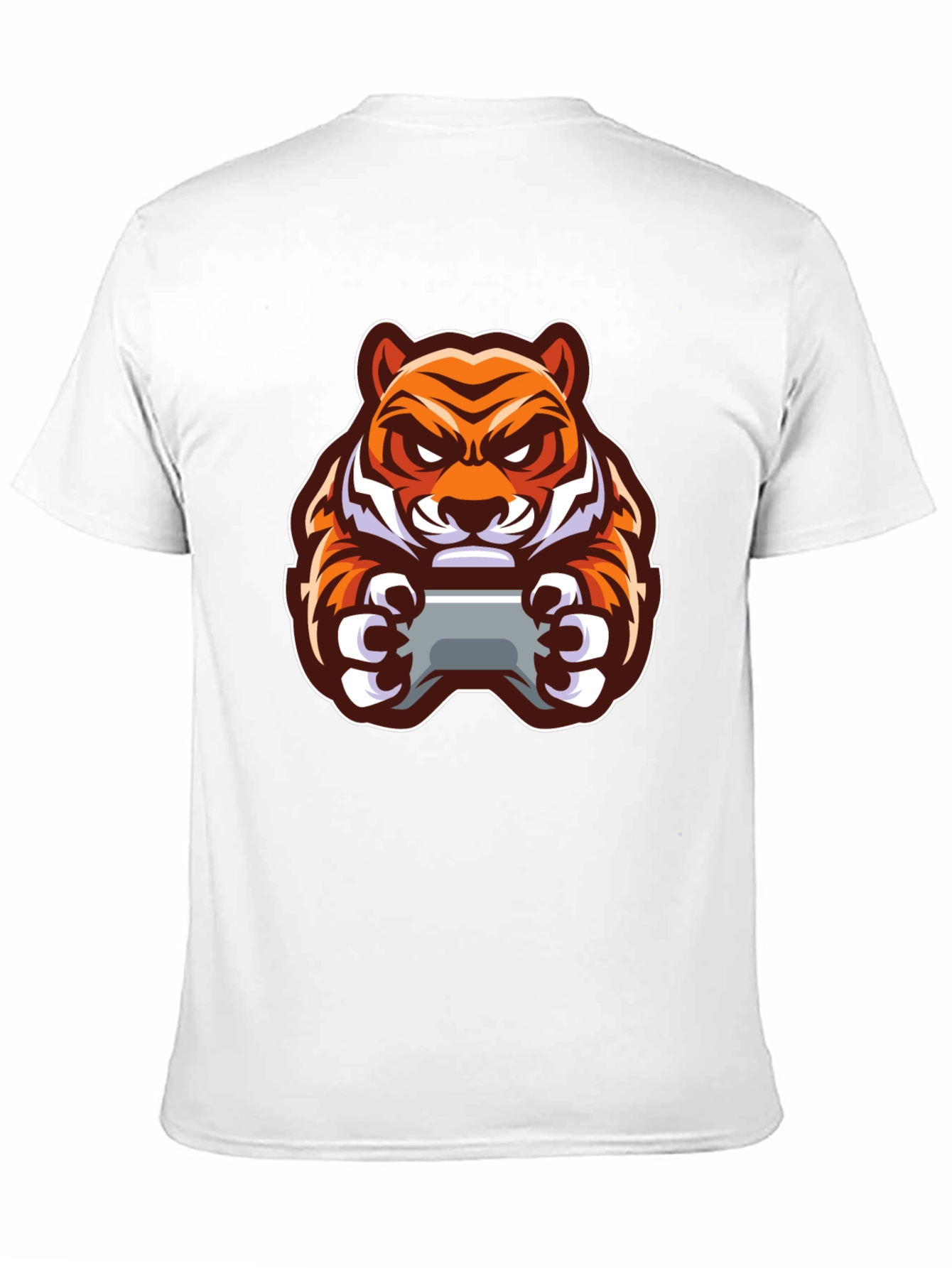 Tiger Gamer Black T-Shirt - Cool Graphic Tee