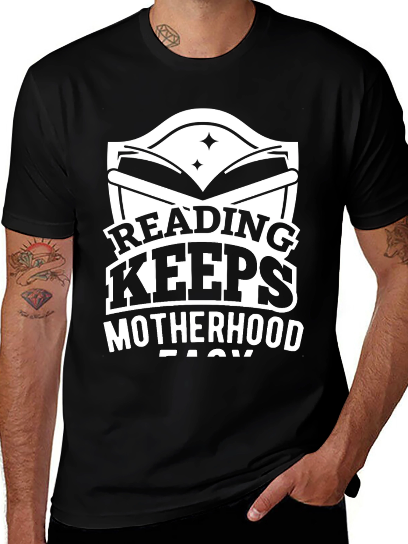 Reading Makes Motherhood Easy Graphic T-Shirt