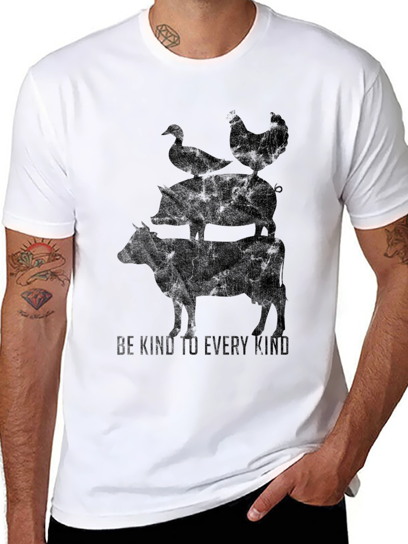 Be Kind to Every Kind Animal Stack T-Shirt