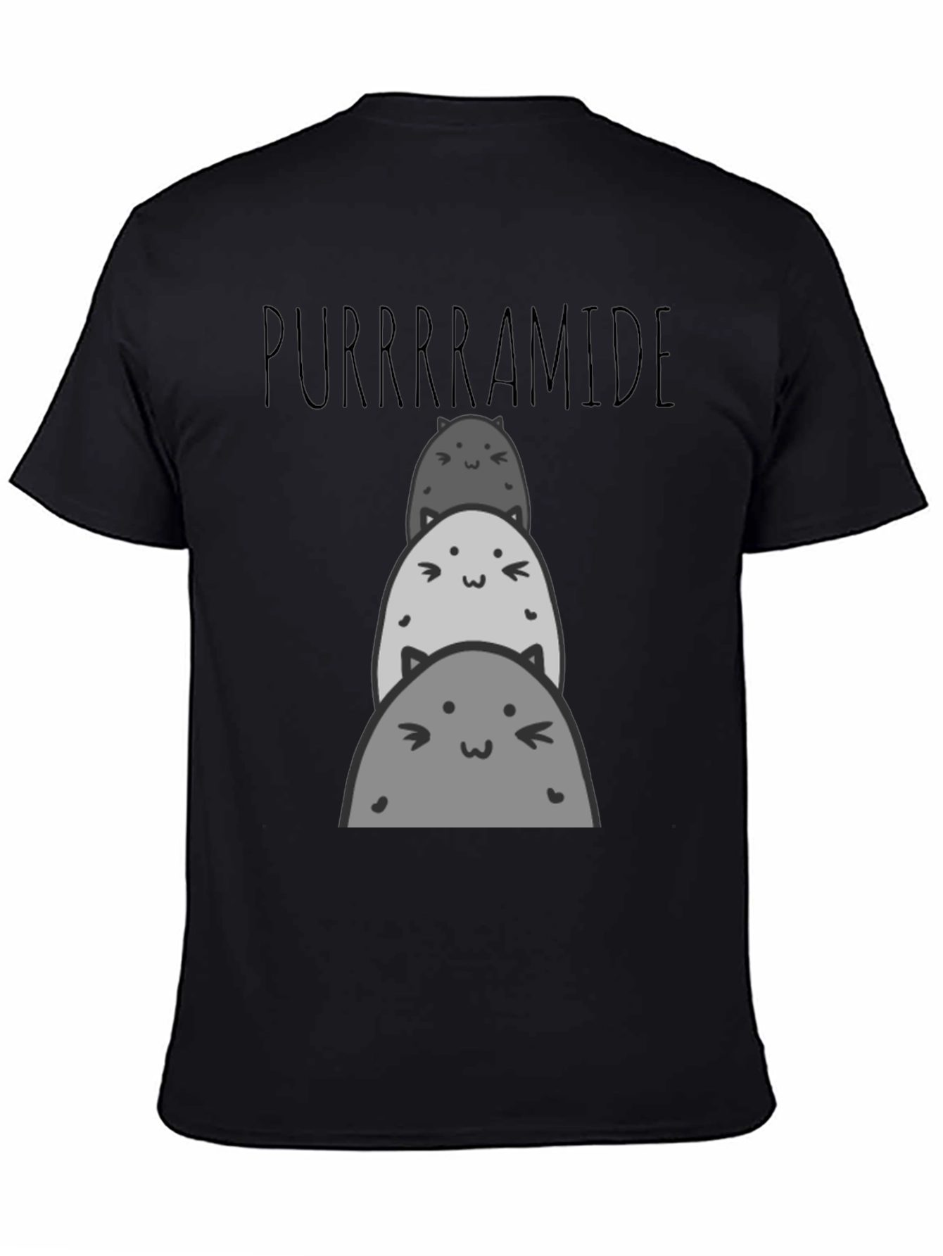 Purrrrramide Cat Stack Graphic T-Shirt