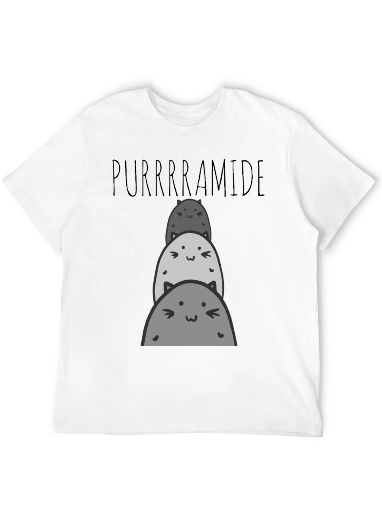 Purrrrramide Cat Stack Graphic T-Shirt