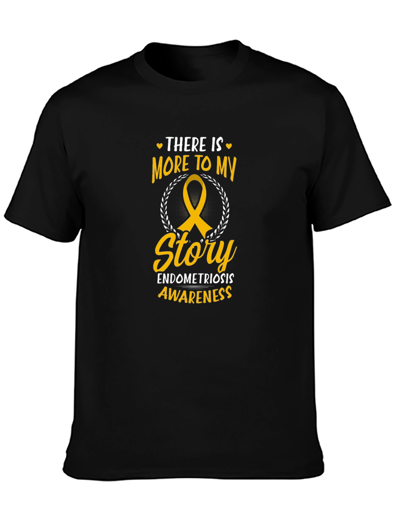 Endometriosis Awareness T-Shirt Ribbon Black