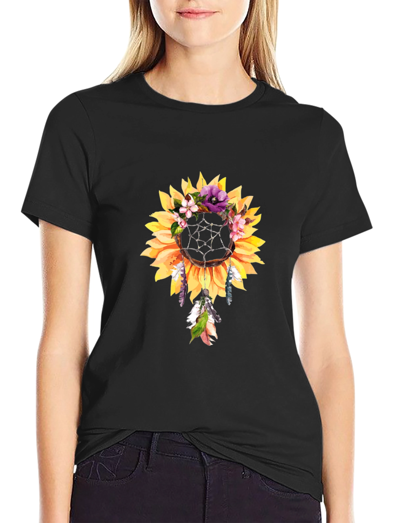 Sunflower Dreamcatcher Graphic Tee