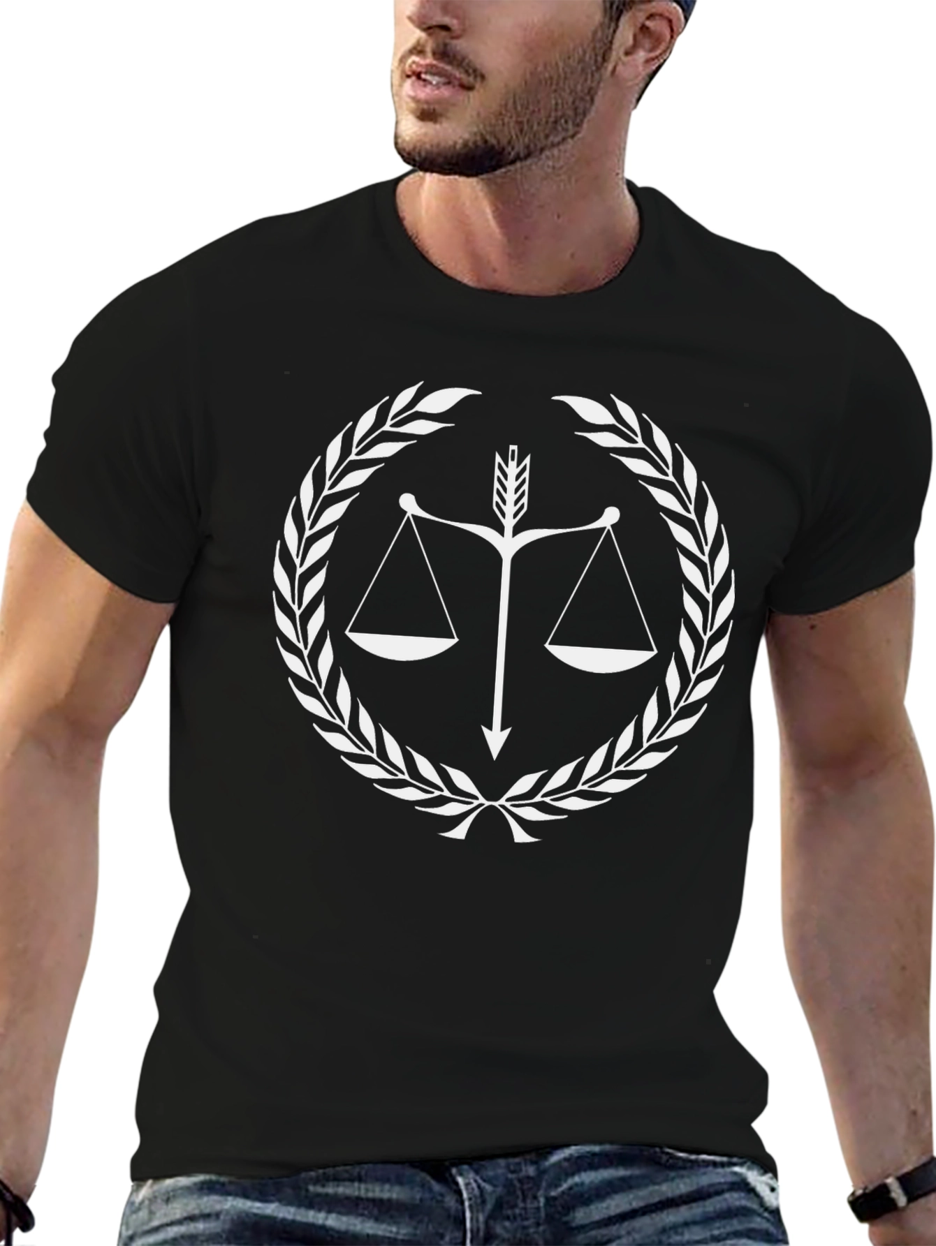 Scales of Justice Graphic Tee - Black