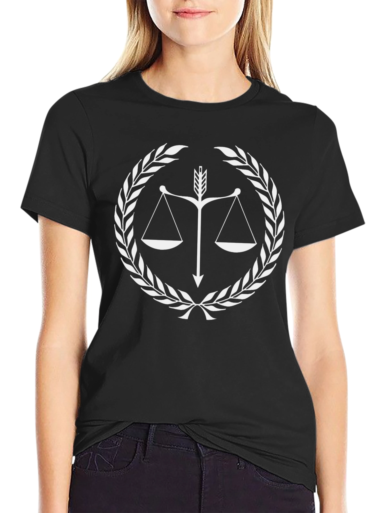 Scales of Justice Graphic Tee - Black