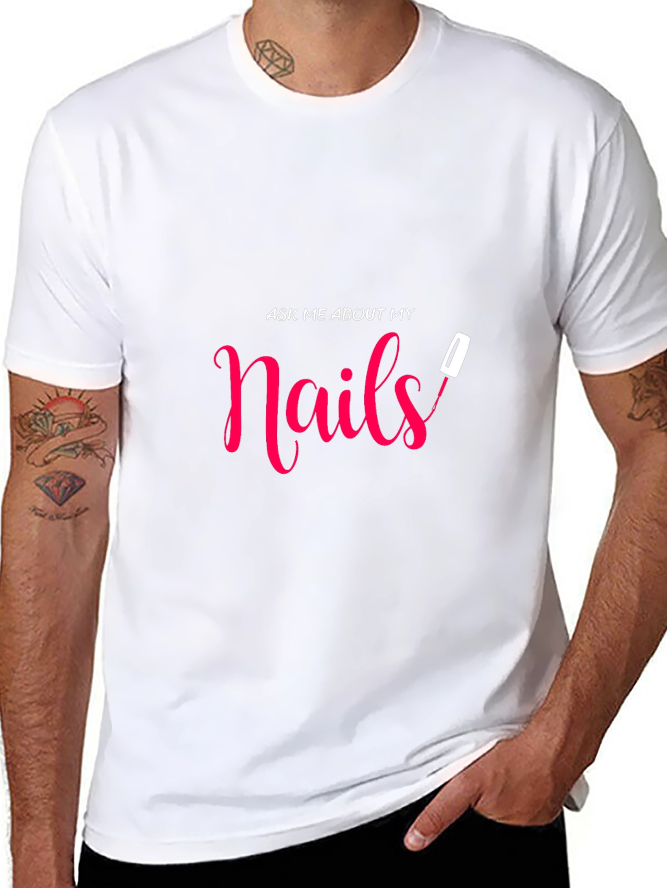 Ask Me About My Nails Graphic Tee
