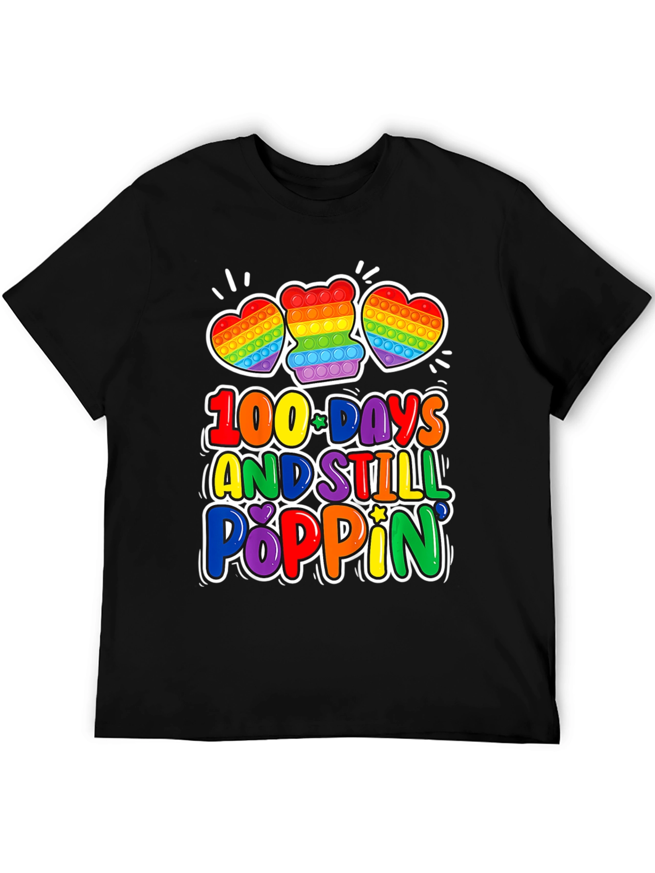 100 Days Poppin Rainbow Pop It T-Shirt