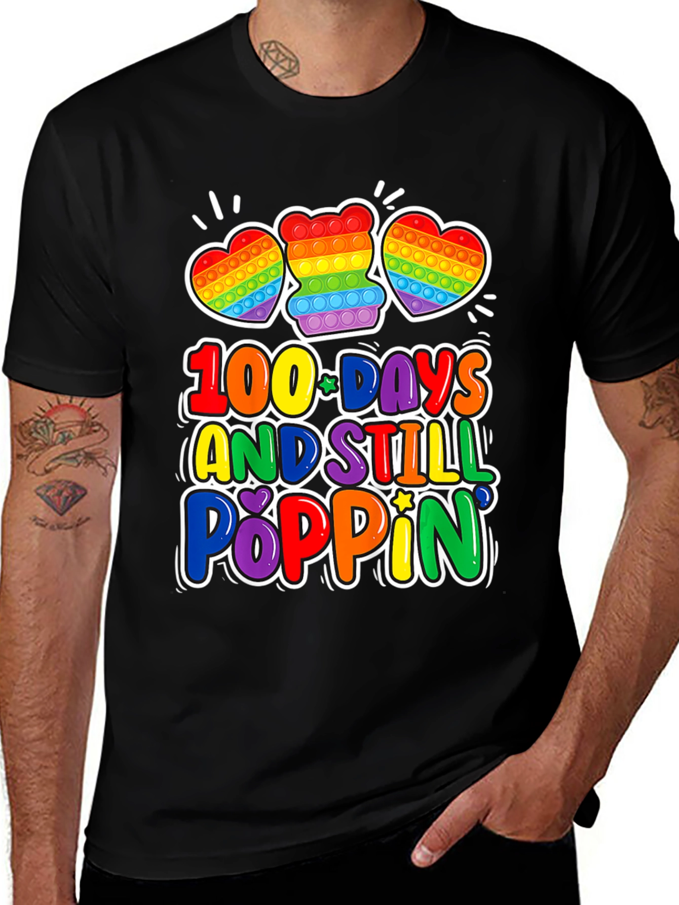 100 Days Poppin Rainbow Pop It T-Shirt