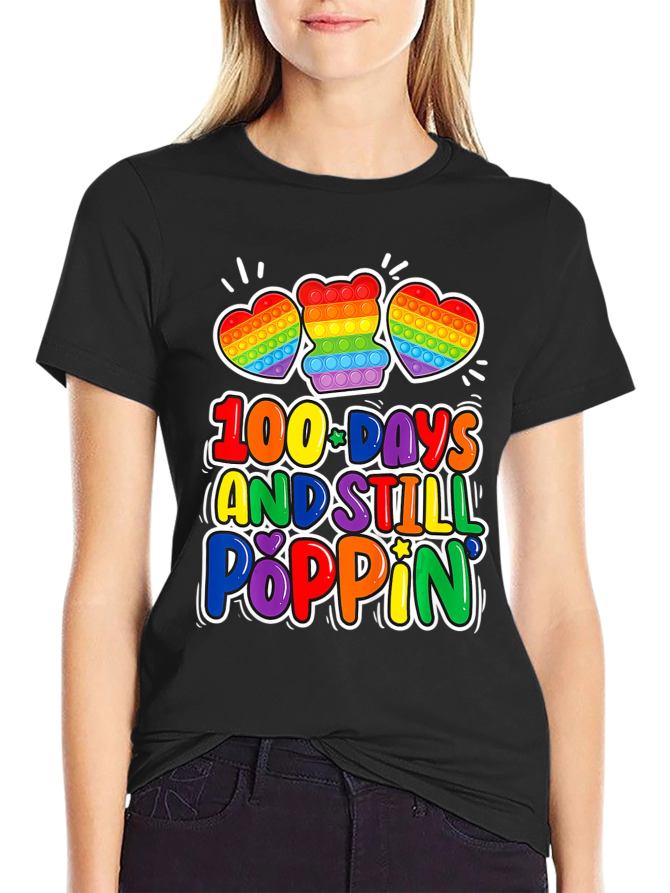 100 Days Poppin Rainbow Pop It T-Shirt