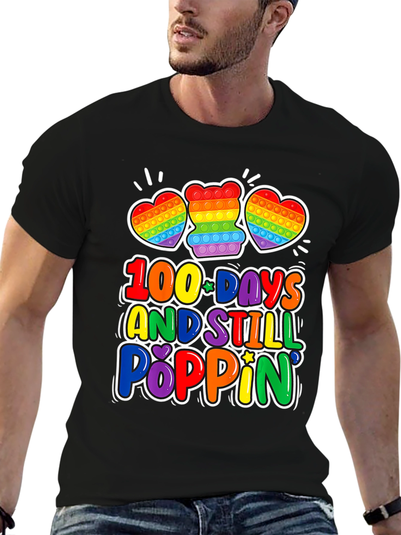 100 Days Poppin Rainbow Pop It T-Shirt