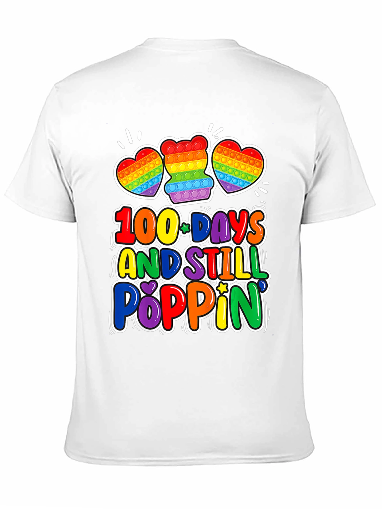 100 Days Poppin Rainbow Pop It T-Shirt