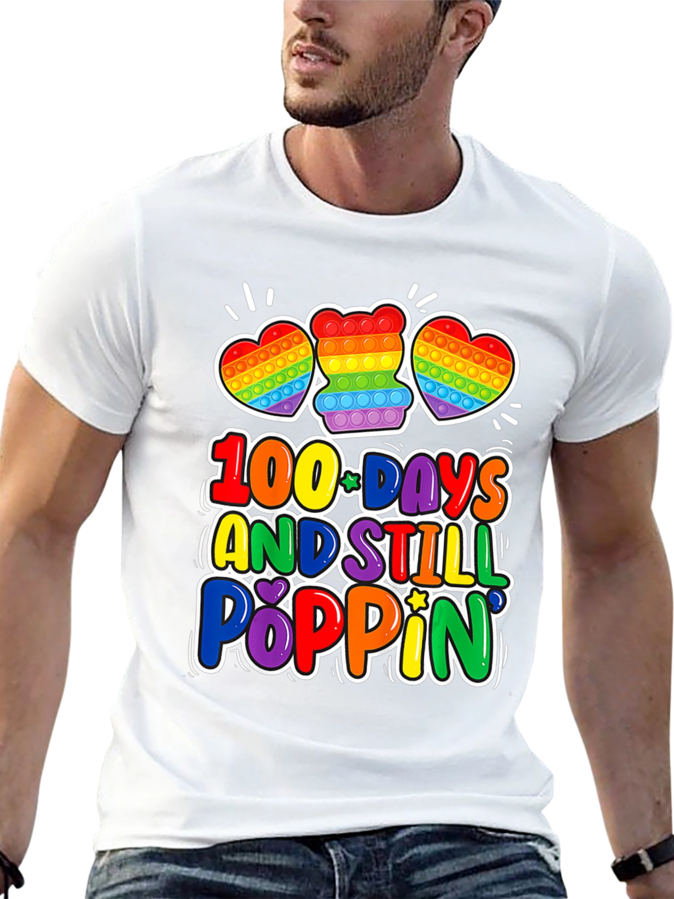 100 Days Poppin Rainbow Pop It T-Shirt