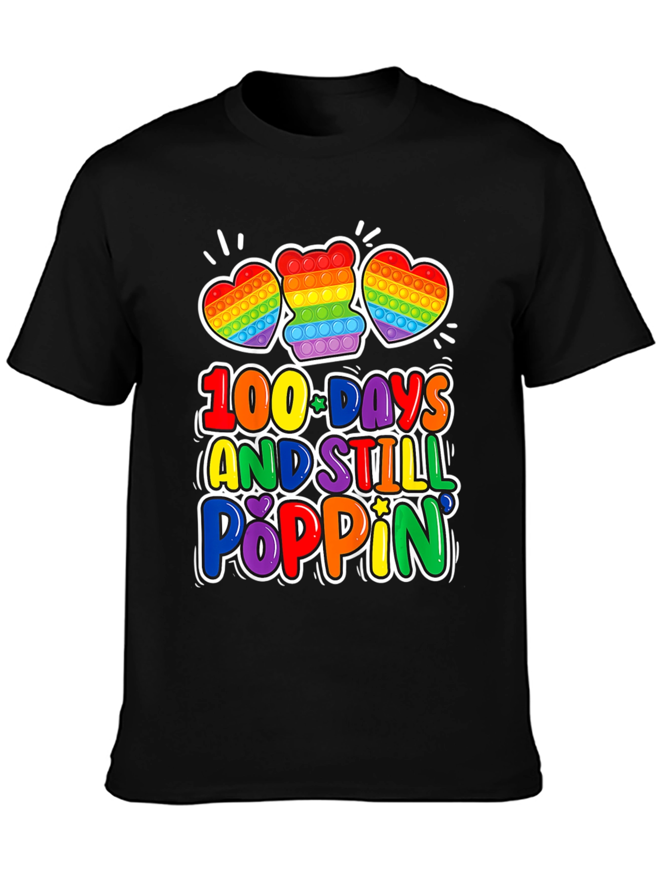 100 Days Poppin Rainbow Pop It T-Shirt