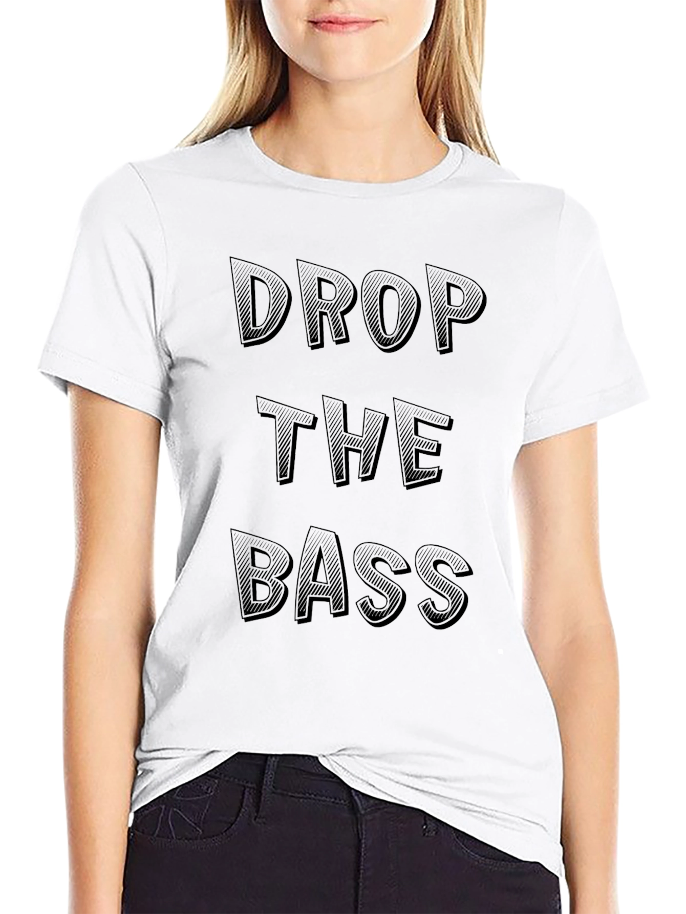 Drop The Bass Graphic Tee - Black Cotton T-Shirt