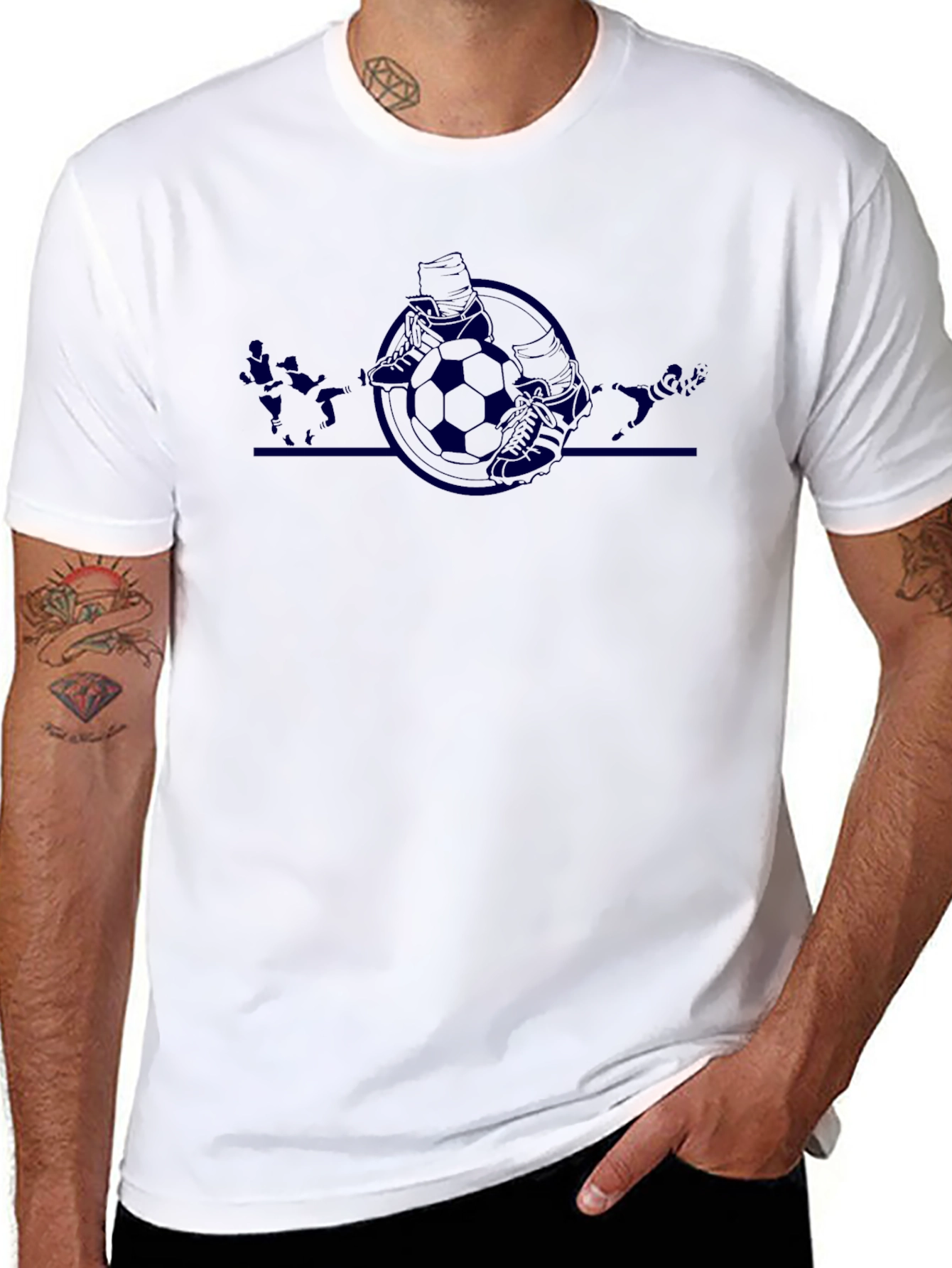 Soccer Graphic Black T-Shirt