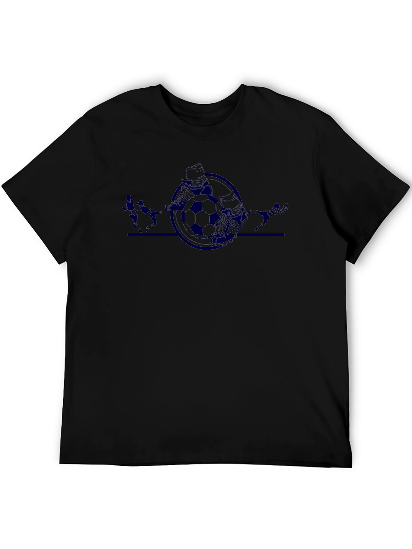 Soccer Graphic Black T-Shirt