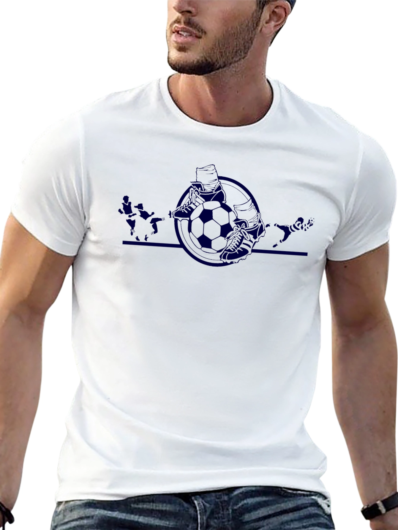Soccer Graphic Black T-Shirt
