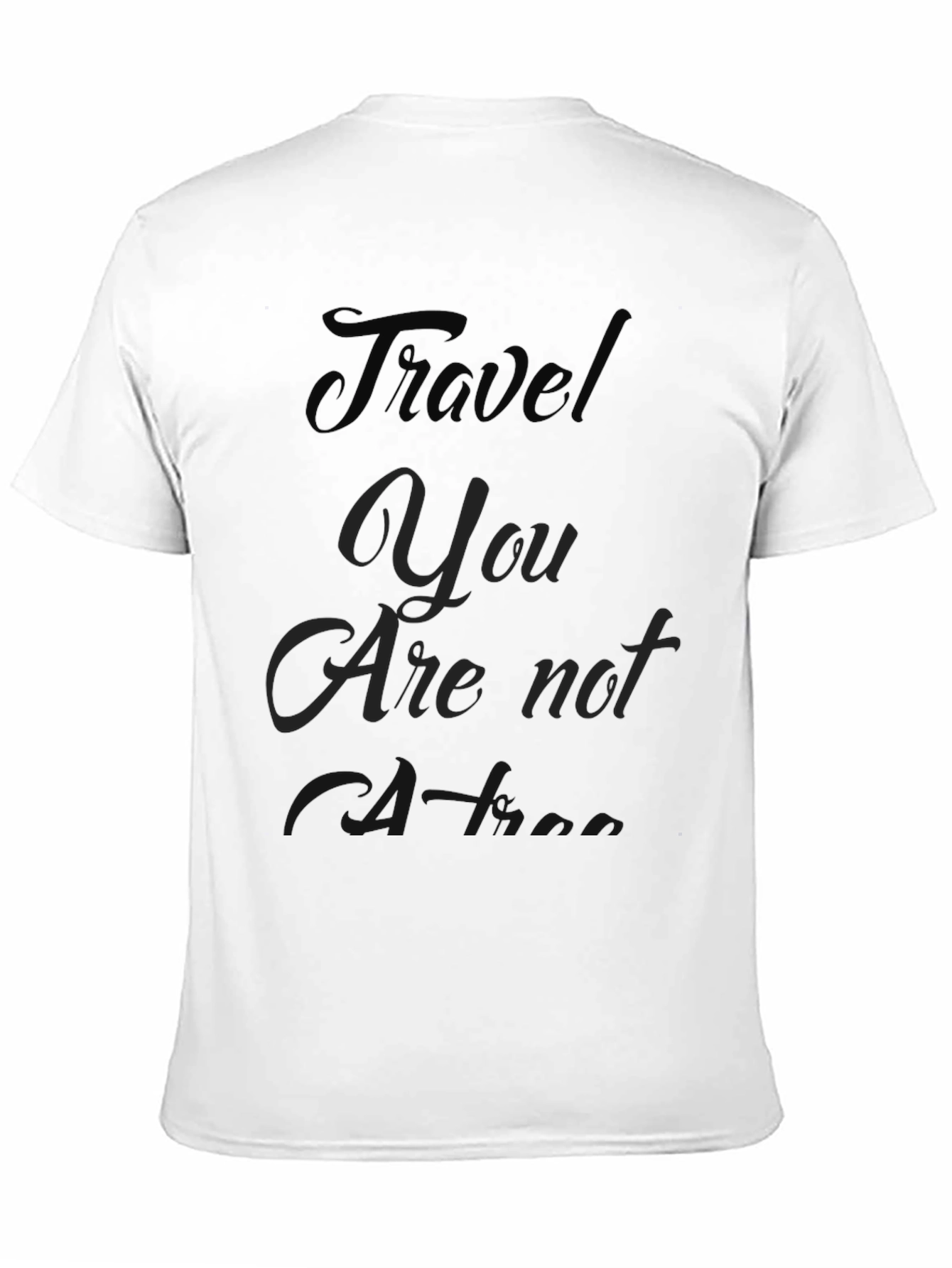 Travel-Themed Black T-Shirt