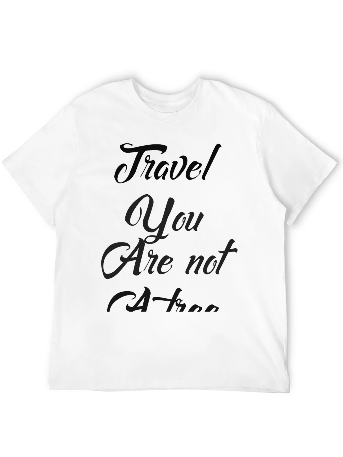 Travel-Themed Black T-Shirt