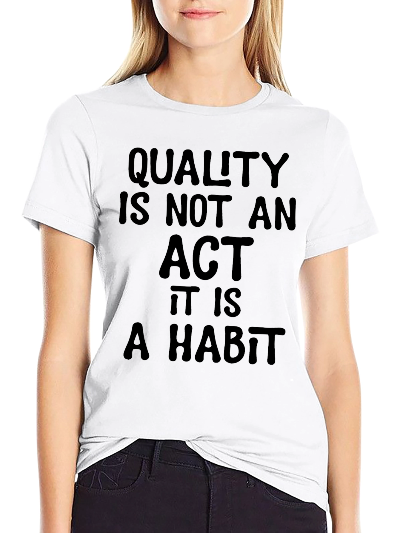 Quality Habit Black T-Shirt - Inspirational