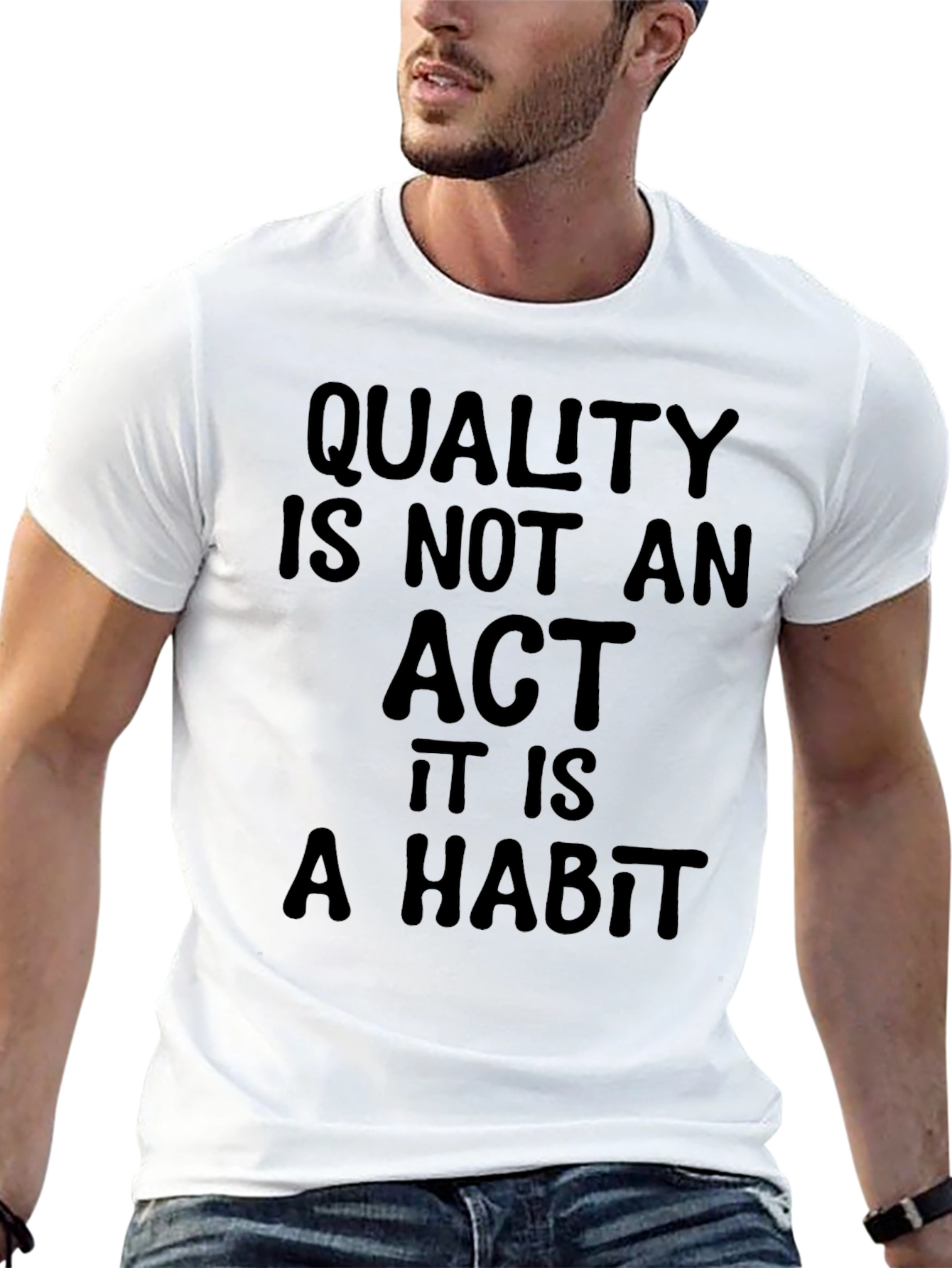 Quality Habit Black T-Shirt - Inspirational