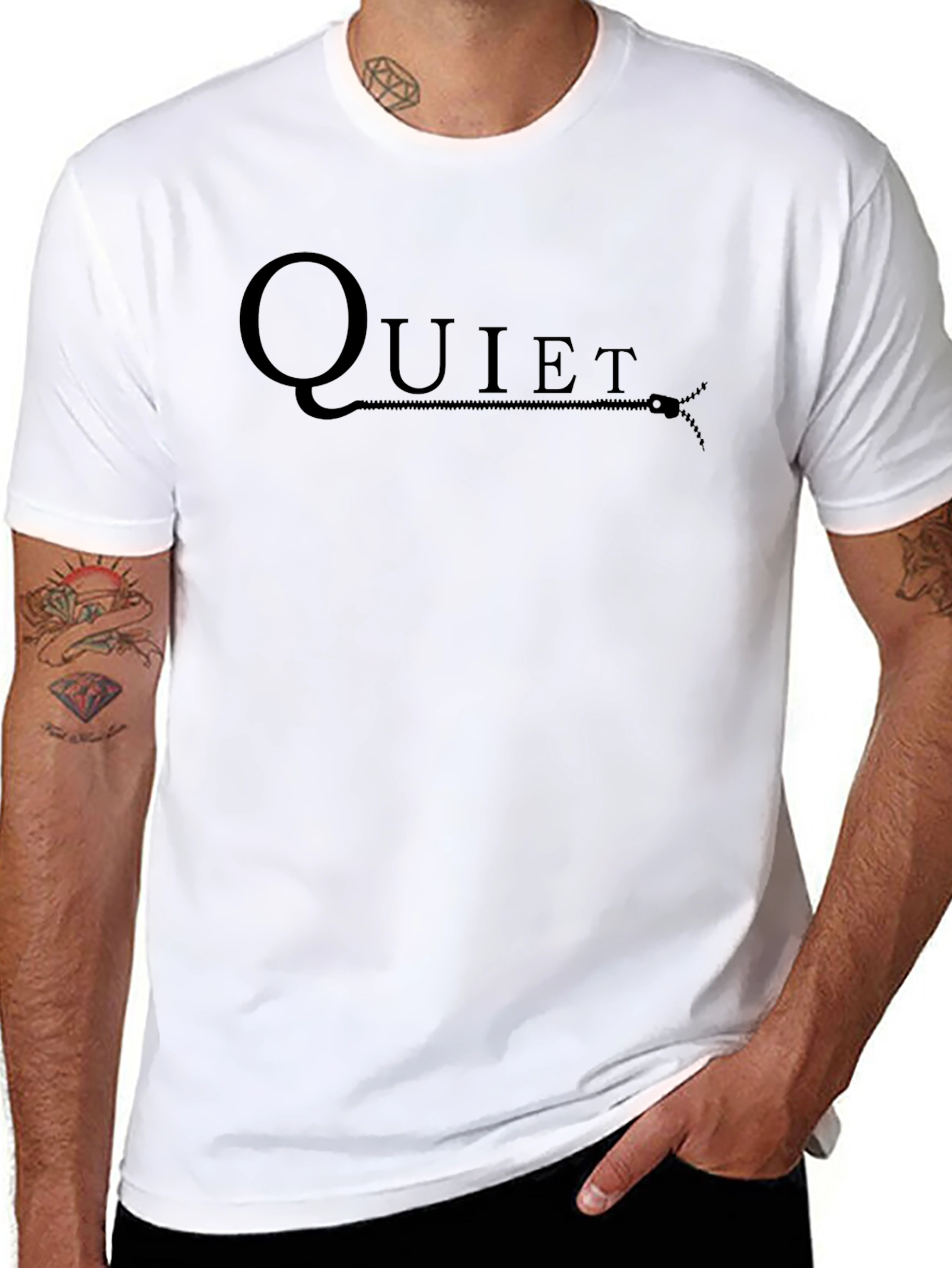 Quiet Zipper Graphic Tee - Comfort Fit