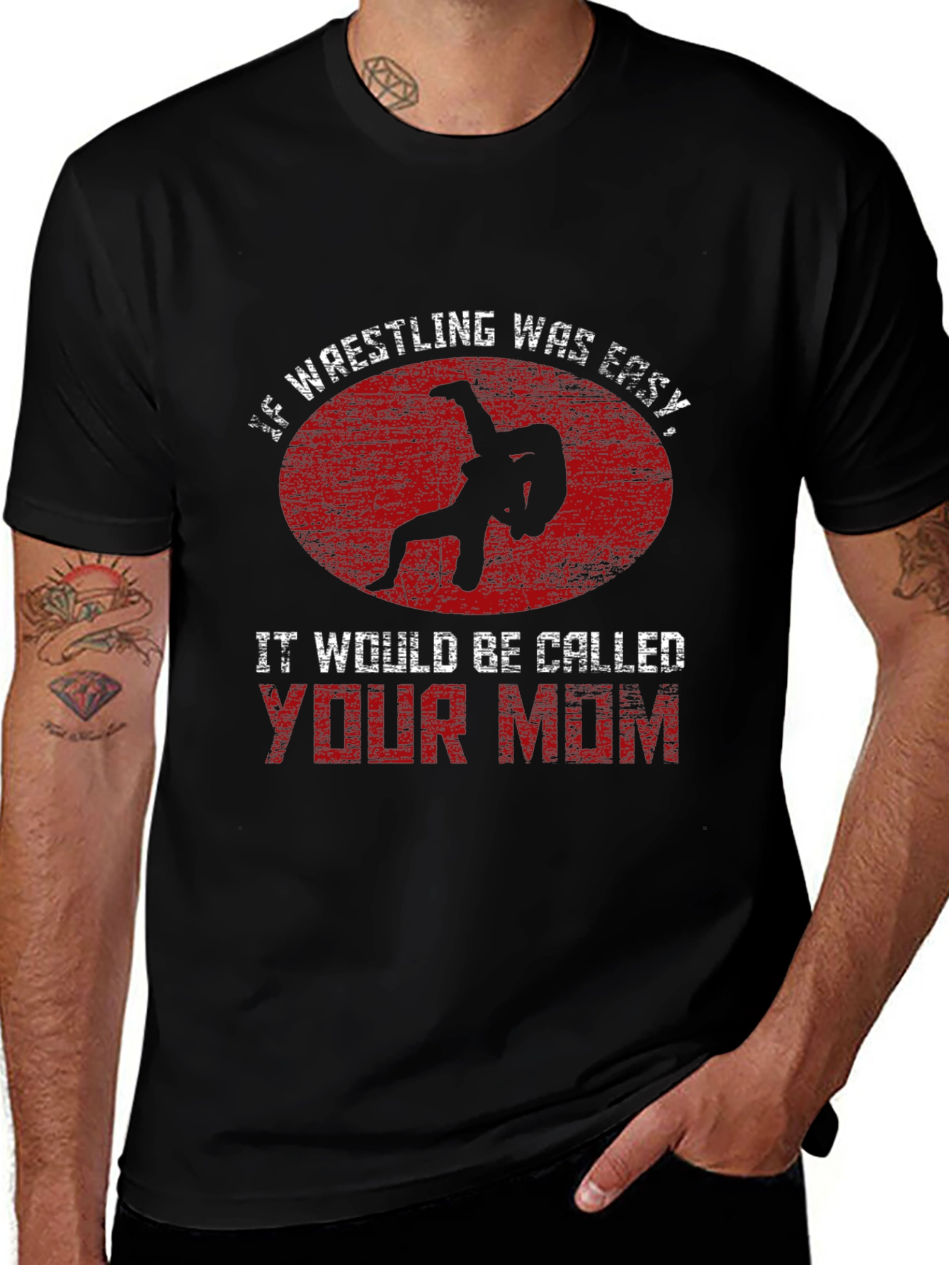 Wrestling Humor Graphic T-Shirt - Your Mom Joke