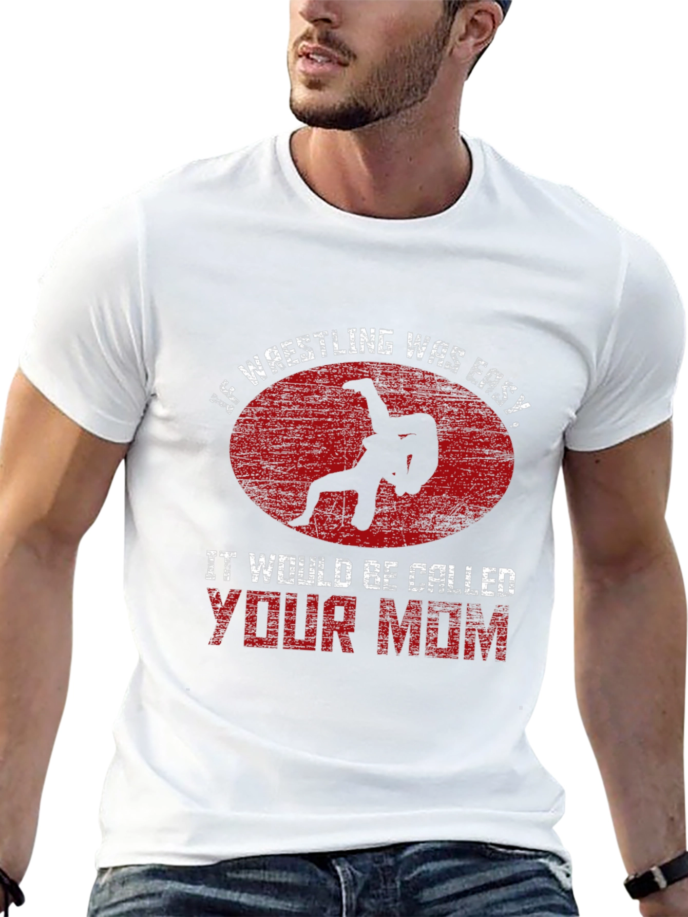 Wrestling Humor Graphic T-Shirt - Your Mom Joke
