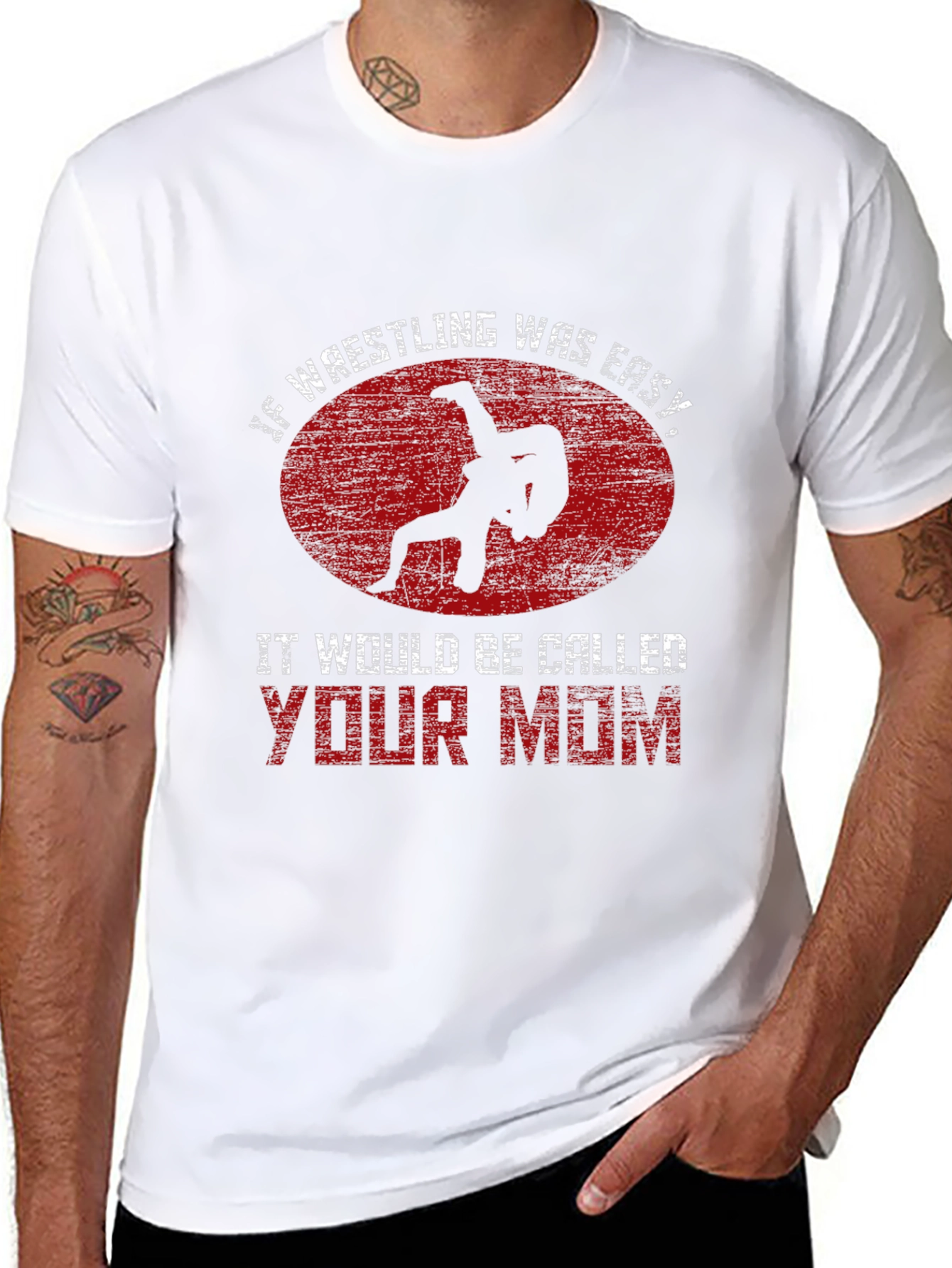 Wrestling Humor Graphic T-Shirt - Your Mom Joke
