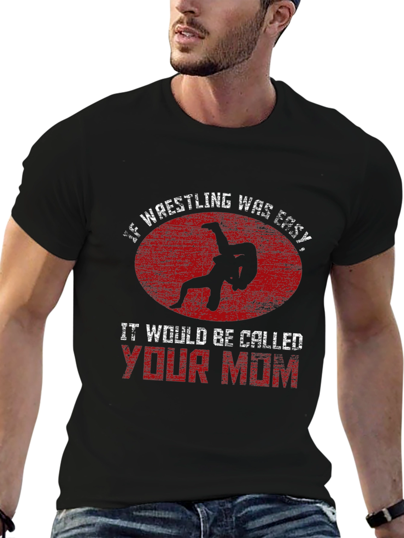 Wrestling Humor Graphic T-Shirt - Your Mom Joke