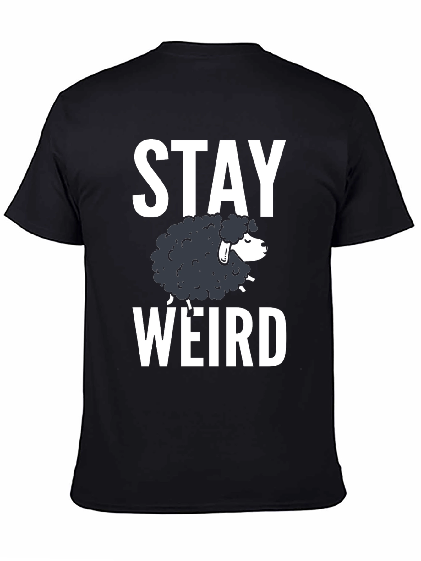 Stay Weird Black Sheep Graphic T-Shirt