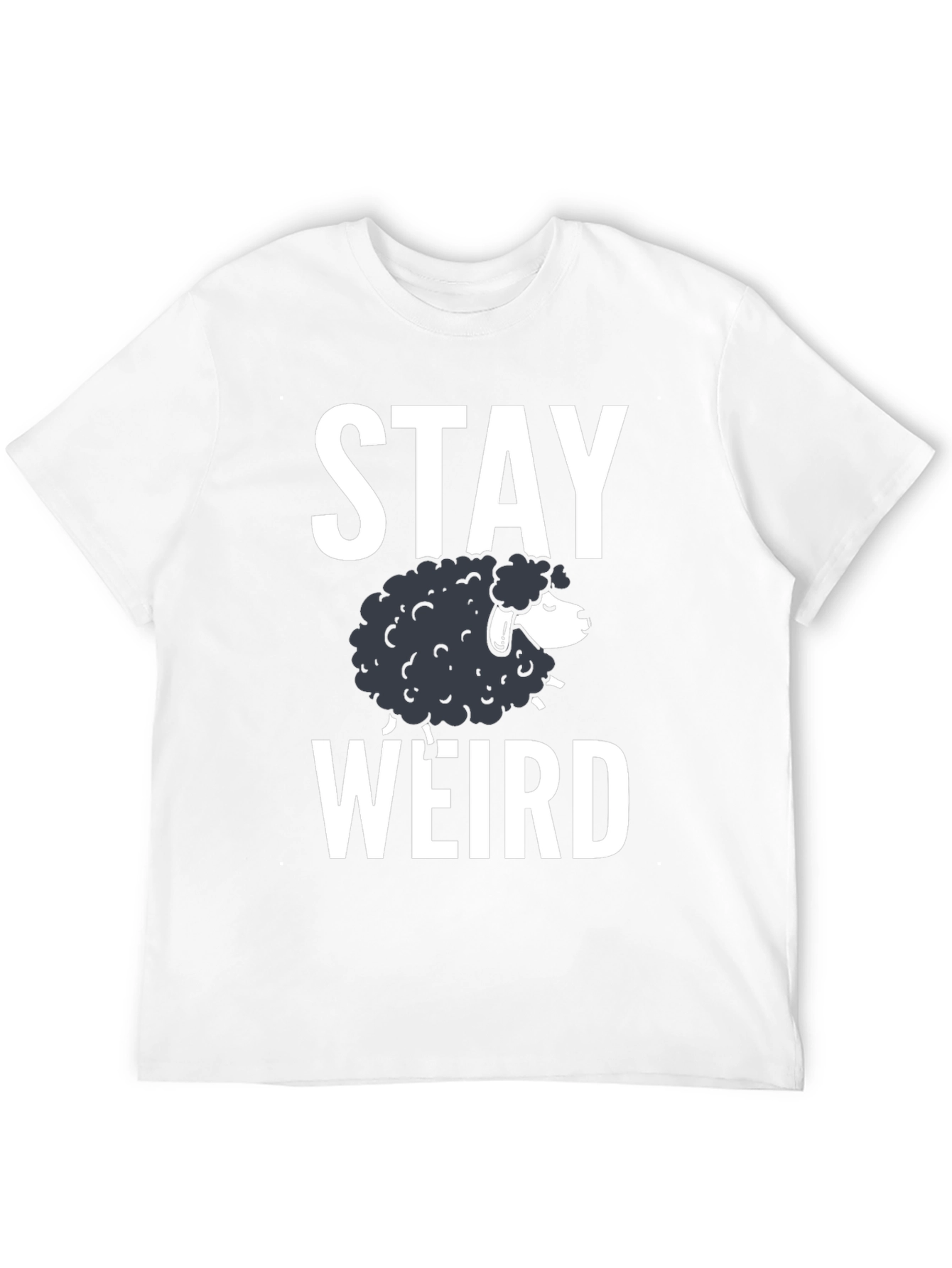 Stay Weird Black Sheep Graphic T-Shirt